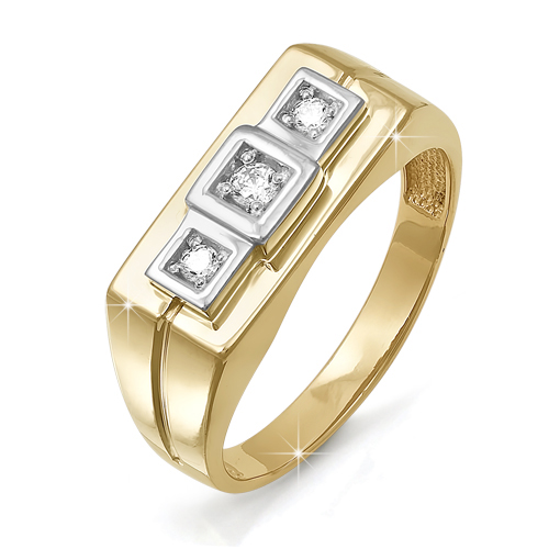 Кольцо, золото, бриллиант, БР040201